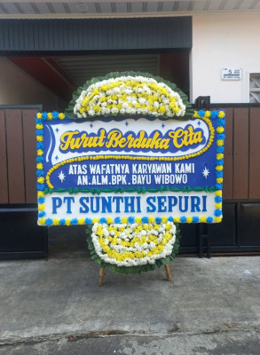 Papan Bunga Duka di Bojonggaling